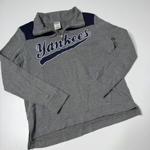 PINK Victoria’s Secret mlb collection NYY Yankees quarter zip sweater small
